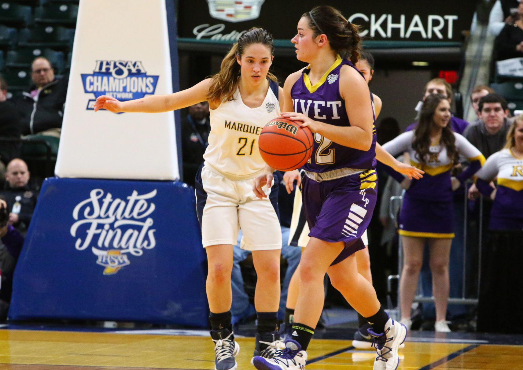 Gallery: Girls Basketball State Finals: Marquette Catholic vs. Vincennes Rivet